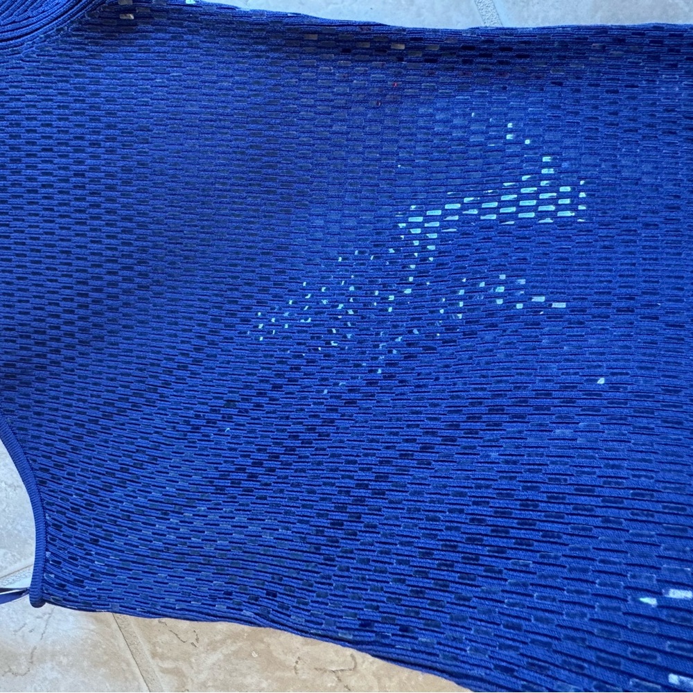 Cache Off-the-Shoulder Blue Sweater - Picture 5 of 5